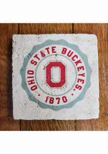 Ohio State Buckeyes 1870 Seal 4x4 Coaster - Red