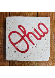 Ohio State Buckeyes Ohio Script 4x4 Coaster - Red