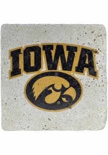 Iowa Hawkeyes Primary Logo 4x4 Coaster - Black