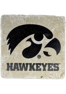 Iowa Hawkeyes Mascot Head 4x4 Coaster - Black