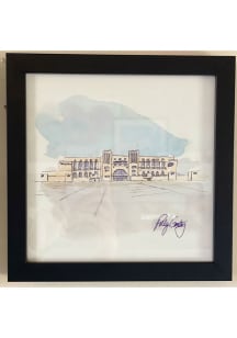 K-State Wildcats watercolor art Wall Art - Purple