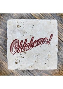Oklahoma Word Mark Coaster - Brown