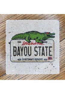Louisiana Gator Plate Coaster - Brown