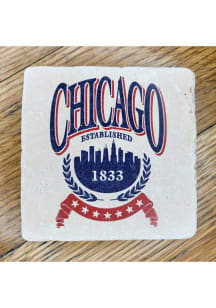 Chicago Est 1833 Banner Coaster - Blue