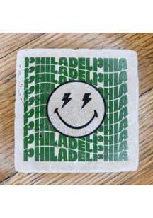 Philadelphia Smiley Face Wave Coaster - Green