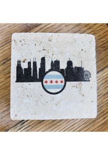 Chicago Skyline Coaster - Brown