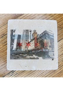 Chicago Buildings with City Flag Coaster - Brown