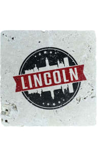 Lincoln city stamp Coaster - Grey