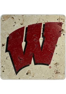 Wisconsin Badgers W Logo Coaster - Red