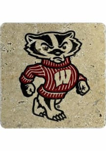 Wisconsin Badgers Mascot Coaster - Red