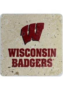 Wisconsin Badgers W w/ Badger Coaster - Red