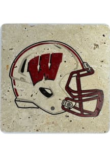 Wisconsin Badgers Helmet Coaster - Red