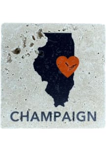 Champaign Heart Champaign Coaster - Blue