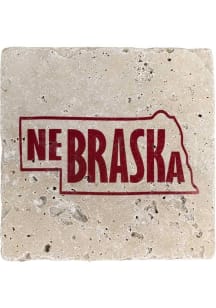 Nebraska State Shape Coaster - Red