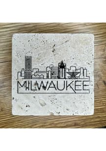 Milwaukee City Skyline Coaster - Black
