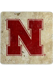 Nebraska Cornhuskers Logo 4x4 Graphic Coaster - Red