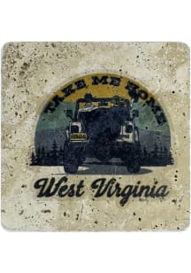 West Virginia Jeep Style Coaster - Blue