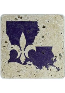 Louisiana Fleur De Lis Coaster - Purple