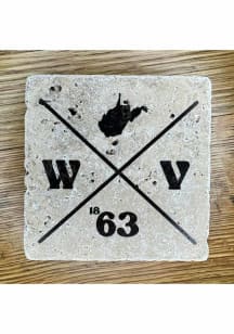 West Virginia Est. Criss Cross Coaster - Black