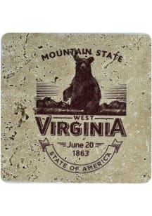 West Virginia Bear Coaster - Red
