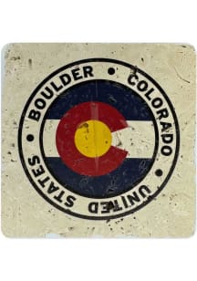 Boulder Flag Stamp Coaster - Blue