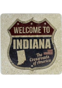Indiana Road Sign Coaster - Blue