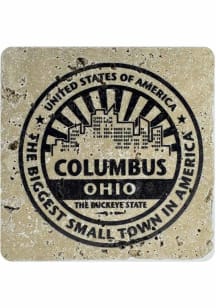Columbus Stamp Coaster - Navy Blue
