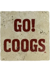 Houston Cougars 4x4 Stone Coaster - Red