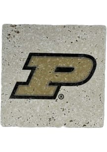 Purdue Boilermakers Primary P Logo Coaster - Black