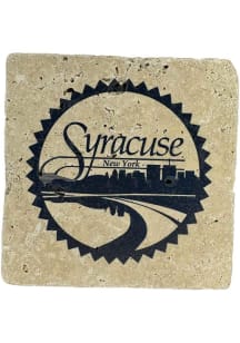 Syracuse Skyline Stamp Coaster - Blue