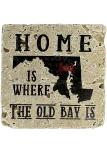 Maryland Home is Old Bay Coaster - Black