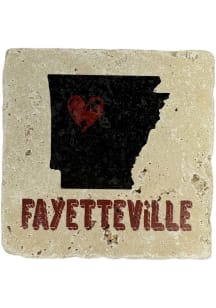 Fayetteville State With Heart Coaster - Black