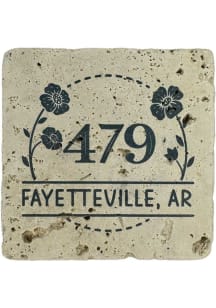 Fayetteville Flower 479 Area Code Coaster - Black