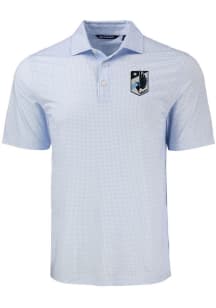 Cutter and Buck Minnesota United FC Mens Light Blue Pike Diamond Dot Short Sleeve Polo