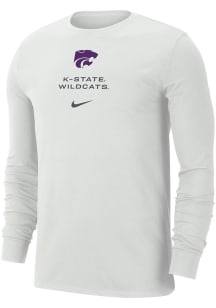 Nike K-State Wildcats Ash Dri-Fit Core Long Sleeve T Shirt