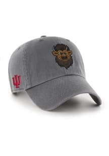 47 Indiana Hoosiers Bison Clean Up Adjustable Hat - Charcoal