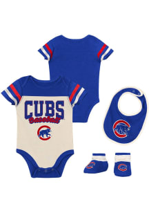 Chicago Cubs Baby Blue Up One Set One Piece with Bib