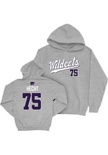 Sam Hecht K-State Wildcats Mens Grey NIL Script Player Hood