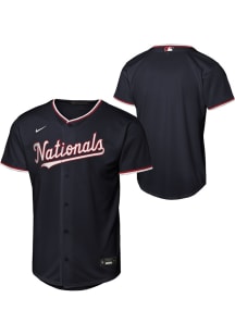 Nike Washington Nationals Youth Navy Blue Alt 1 Baseline Blank Jersey