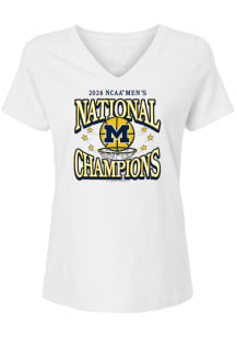 Summit Sportswear Michigan Wolverines Womens White 2026 Men's Basketball National Champions Short..