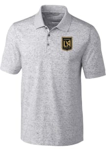 Cutter and Buck Los Angeles FC Mens Graphite Advantage Space Dye Short Sleeve Polo