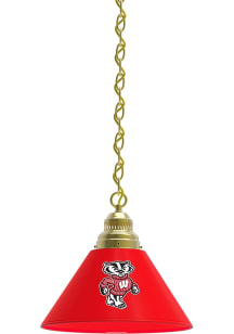 Wisconsin Badgers Mascot Single Gold Billiard Lamp