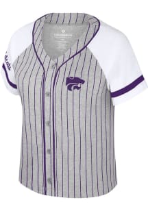 Colosseum K-State Wildcats Womens Grey This Feeling Short Sleeve T-Shirt