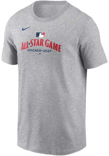 Nike Chicago Cubs Grey Heather All-Star Game 2027 Logo Short Sleeve T Shirt
