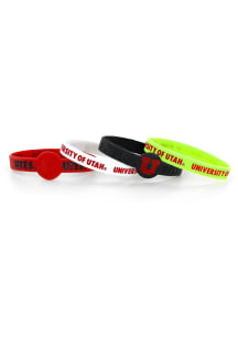Utah Utes 2pk Wide Silicone Kids Bracelet