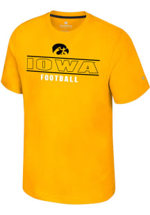 Colosseum Iowa Hawkeyes Gold Berzatto Football Short Sleeve T Shirt