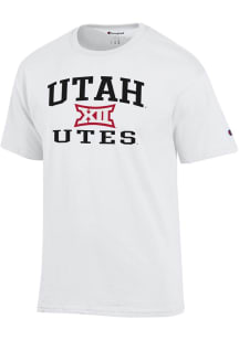 Champion Utah Utes White B12 Arch Jersey Short Sleeve T Shirt