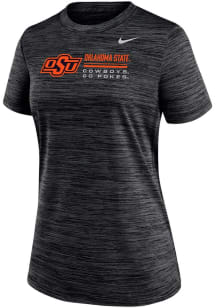 Nike Oklahoma State Cowboys Womens Black Velocity Short Sleeve T-Shirt