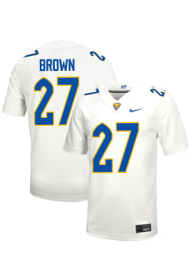 Jaylin Brown  Nike Pitt Panthers White NIL Name And Number Football Jersey