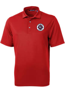 Cutter and Buck New England Revolution Mens Red Virtue Eco Pique Short Sleeve Polo